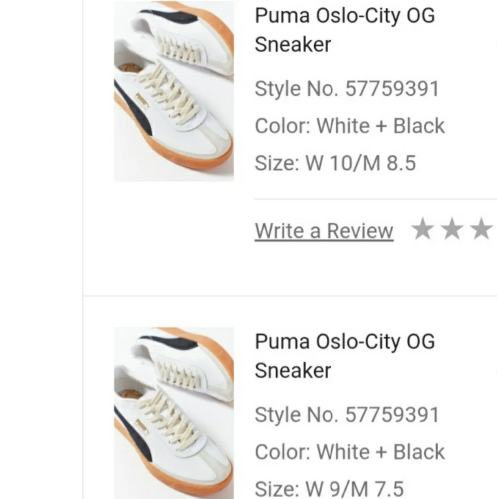 Puma Oslo City OG sneaker white leather unisex